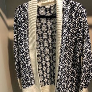 Cream and Navy GAP Cardigan